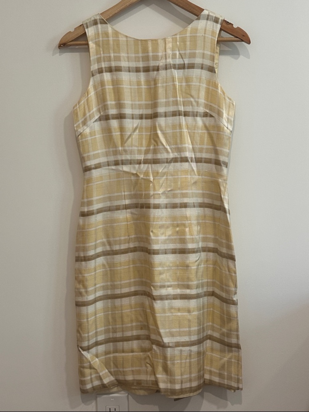 Vintage Yellow Plaid Dress